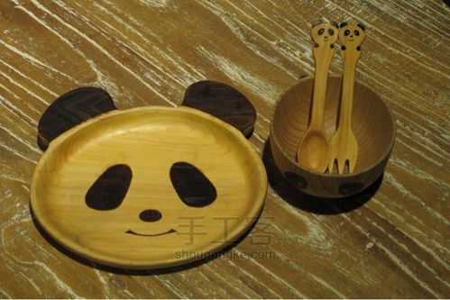 订制一套小朋友餐具 木制手工艺品DIY